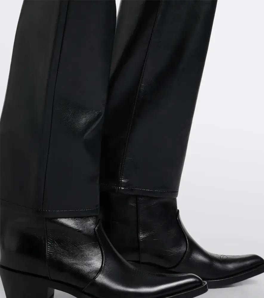 AGOLDE Lana leather-blend straight pants | Thumbnail 3