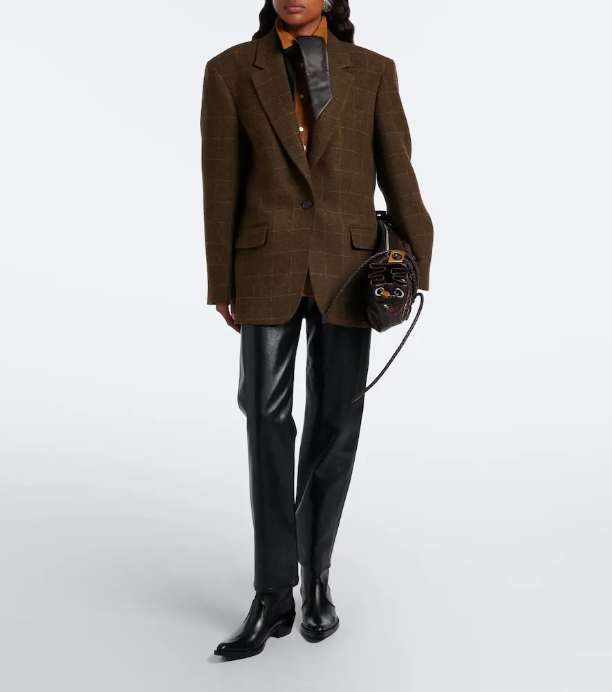 AGOLDE Lana leather-blend straight pants | Thumbnail 6