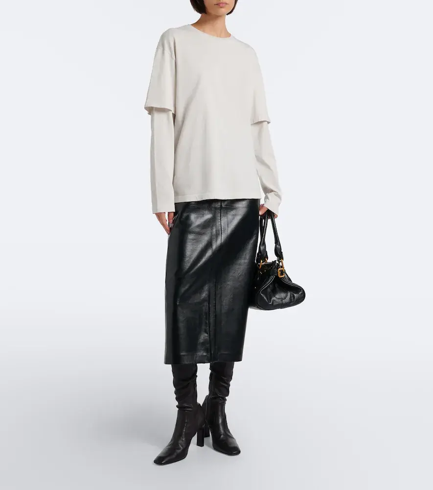 AGOLDE Hikson leather-blend pencil skirt | Thumbnail 3 AGOLDE Hikson leather-blend pencil skirt | Thumbnail 3
