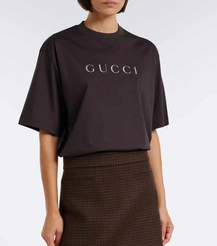 Gucci Logo cotton jersey T-shirt | Thumbnail 3