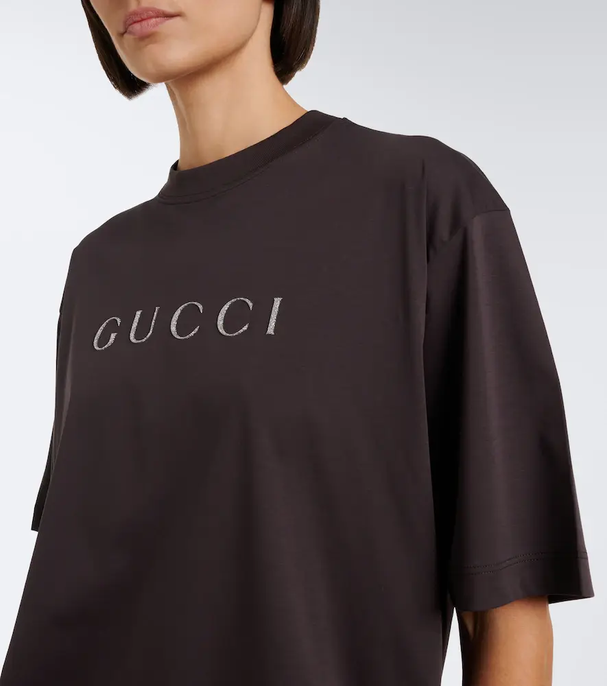 Gucci Logo cotton jersey T-shirt | Thumbnail 5