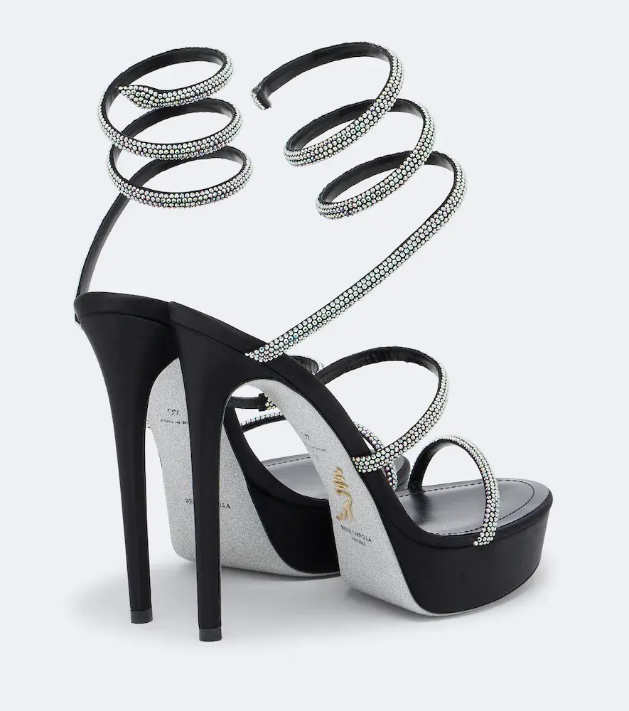 René Caovilla Cleo embellished satin platform sandals | Thumbnail 4 René Caovilla Cleo embellished satin platform sandals | Thumbnail 4