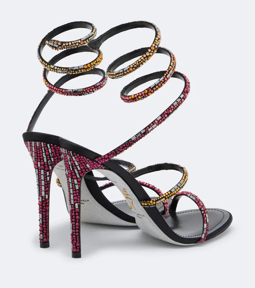 René Caovilla Cleo Swarovski-embellished satin sandals | Thumbnail 2 René Caovilla Cleo Swarovski-embellished satin sandals | Thumbnail 2