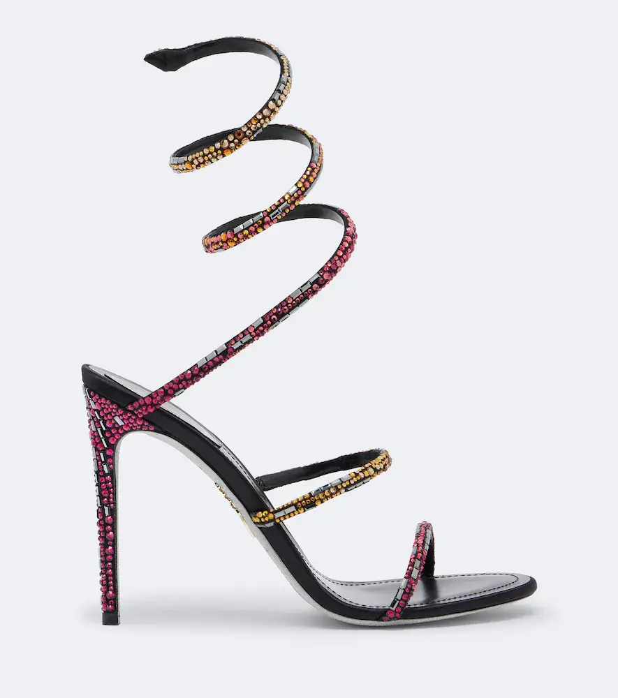 René Caovilla Cleo Swarovski-embellished satin sandals | Thumbnail 3 René Caovilla Cleo Swarovski-embellished satin sandals | Thumbnail 3