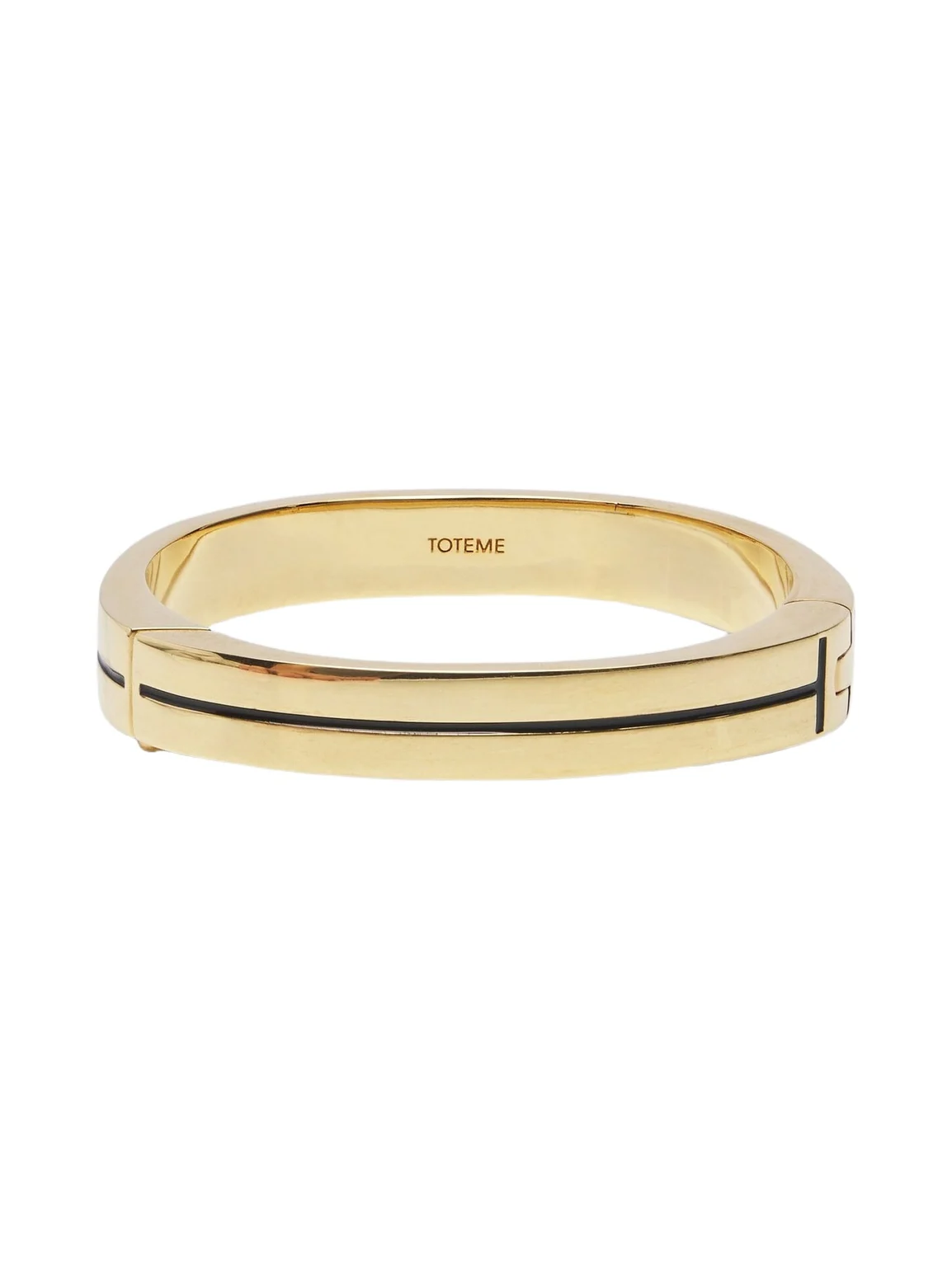 TOTEME Signature enamel 24kt gold-plated bangle