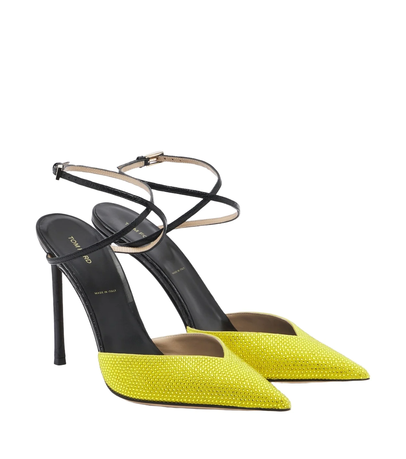 Tom Ford Selen embellished leather slingback pumps