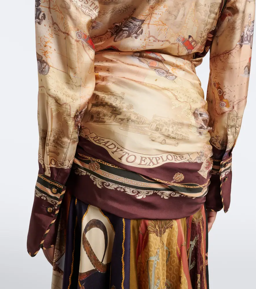 Zimmermann Valiant draped printed silk maxi skirt | Thumbnail 4