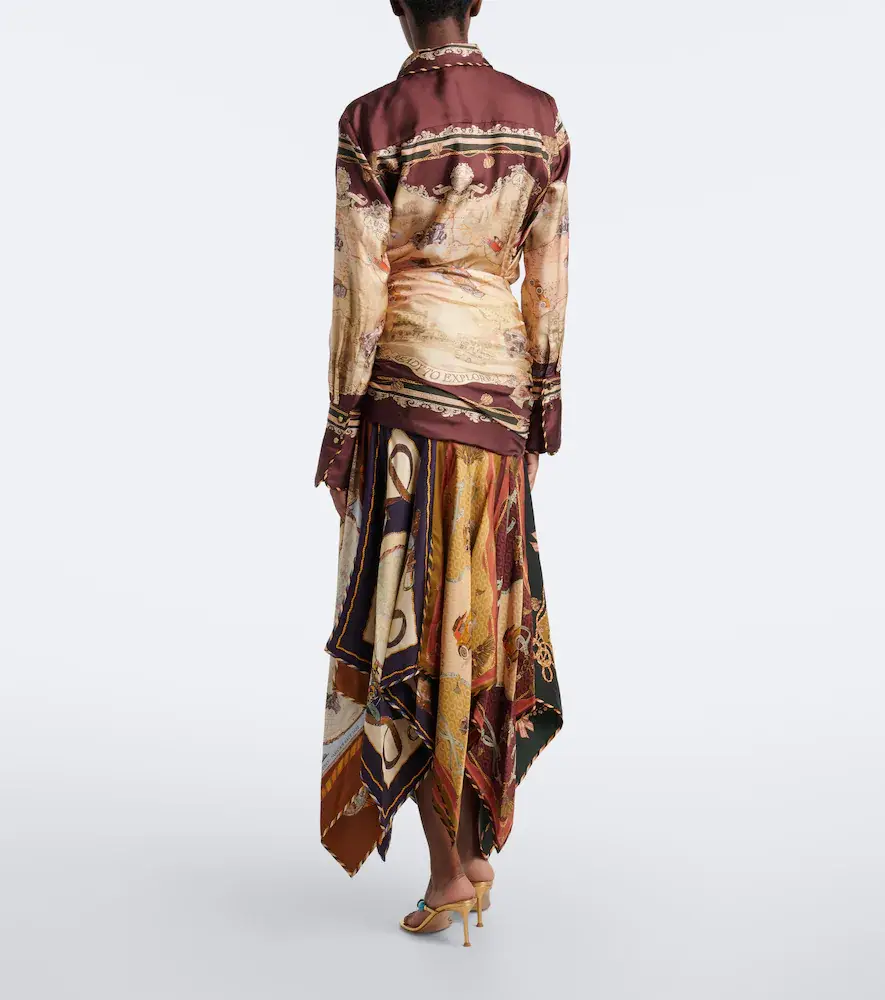 Zimmermann Valiant draped printed silk maxi skirt | Thumbnail 6