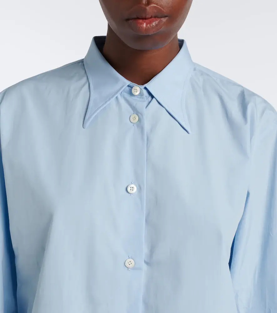 Prada Oversized cotton poplin shirt | Thumbnail 4