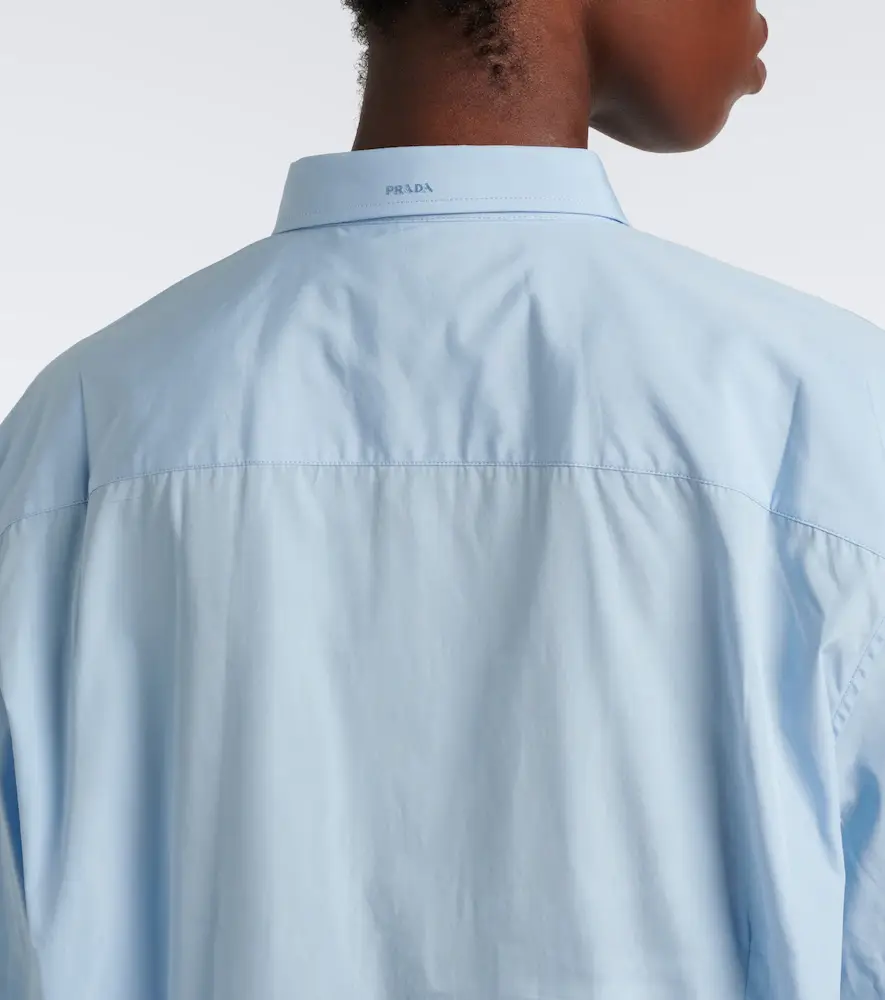 Prada Oversized cotton poplin shirt | Thumbnail 5