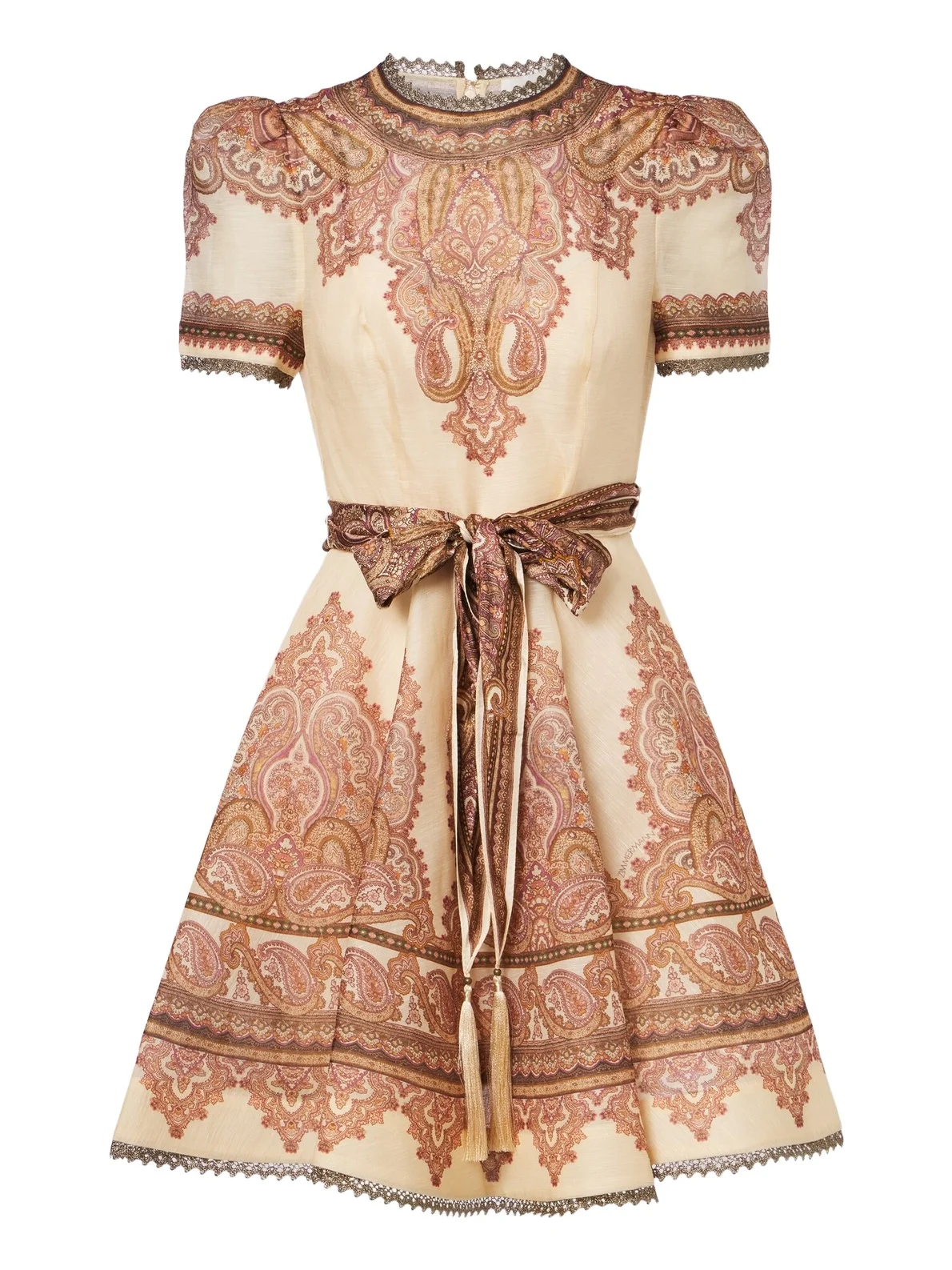 Ascent paisley linen and silk minidress