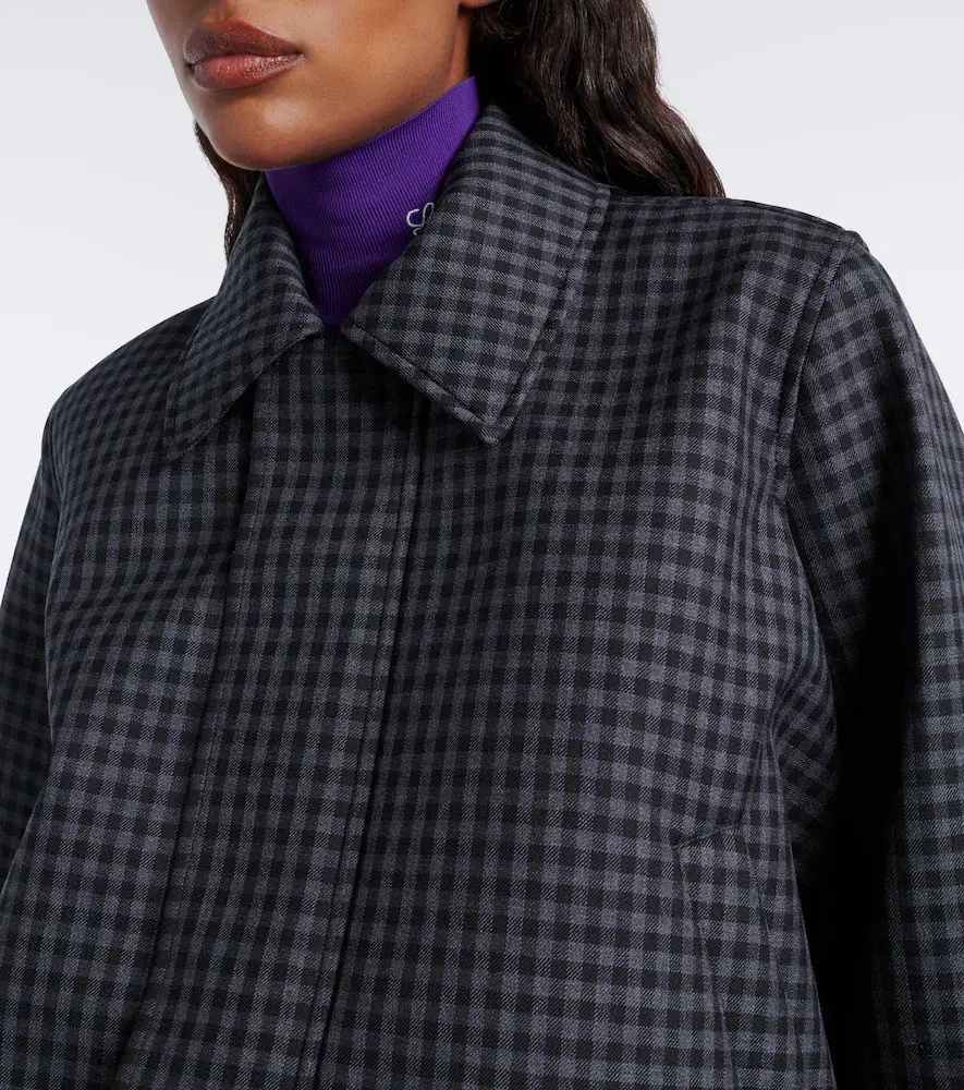 Loewe Gingham wool-blend blouson jacket | Thumbnail 2 Loewe Gingham wool-blend blouson jacket | Thumbnail 2