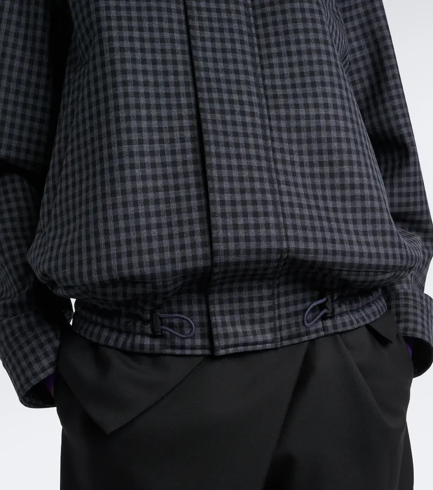 Loewe Gingham wool-blend blouson jacket | Thumbnail 4 Loewe Gingham wool-blend blouson jacket | Thumbnail 4