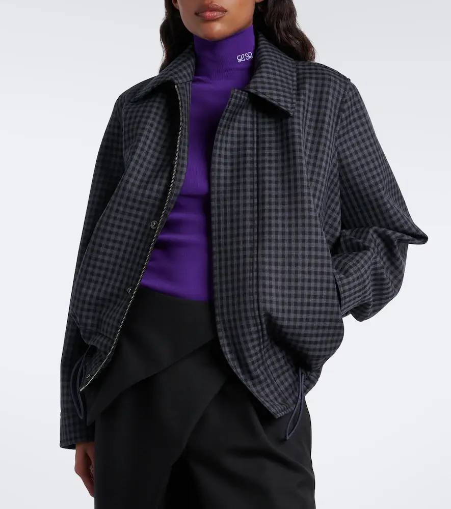 Loewe Gingham wool-blend blouson jacket | Thumbnail 5 Loewe Gingham wool-blend blouson jacket | Thumbnail 5