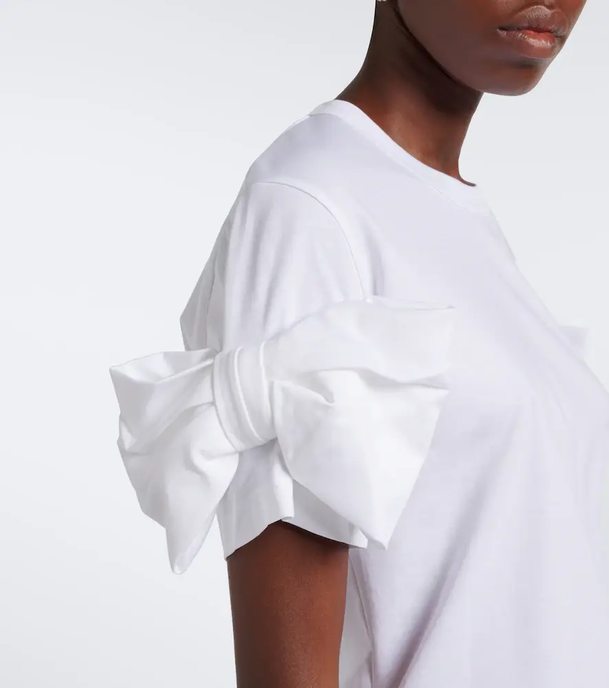 NOIR KEI NINOMIYA Bow-detail cotton jersey T-shirt | Thumbnail 3 NOIR KEI NINOMIYA Bow-detail cotton jersey T-shirt | Thumbnail 3