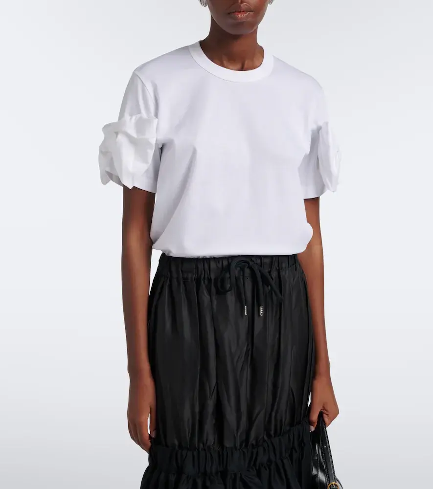 NOIR KEI NINOMIYA Bow-detail cotton jersey T-shirt | Thumbnail 4 NOIR KEI NINOMIYA Bow-detail cotton jersey T-shirt | Thumbnail 4