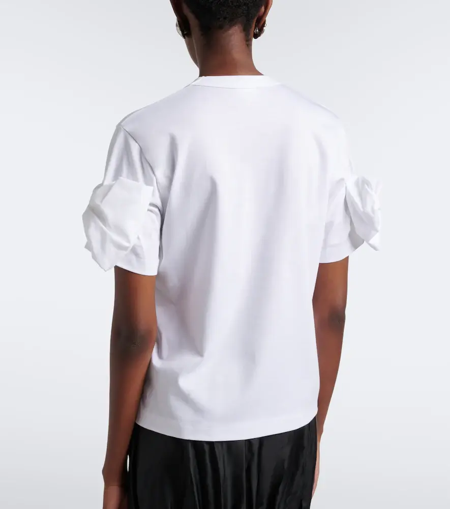 NOIR KEI NINOMIYA Bow-detail cotton jersey T-shirt | Thumbnail 5 NOIR KEI NINOMIYA Bow-detail cotton jersey T-shirt | Thumbnail 5