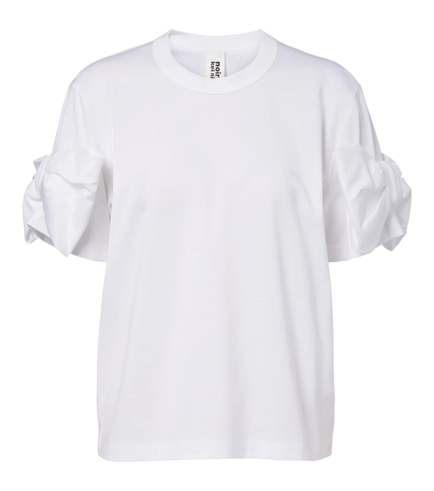 NOIR KEI NINOMIYA Bow-detail cotton jersey T-shirt