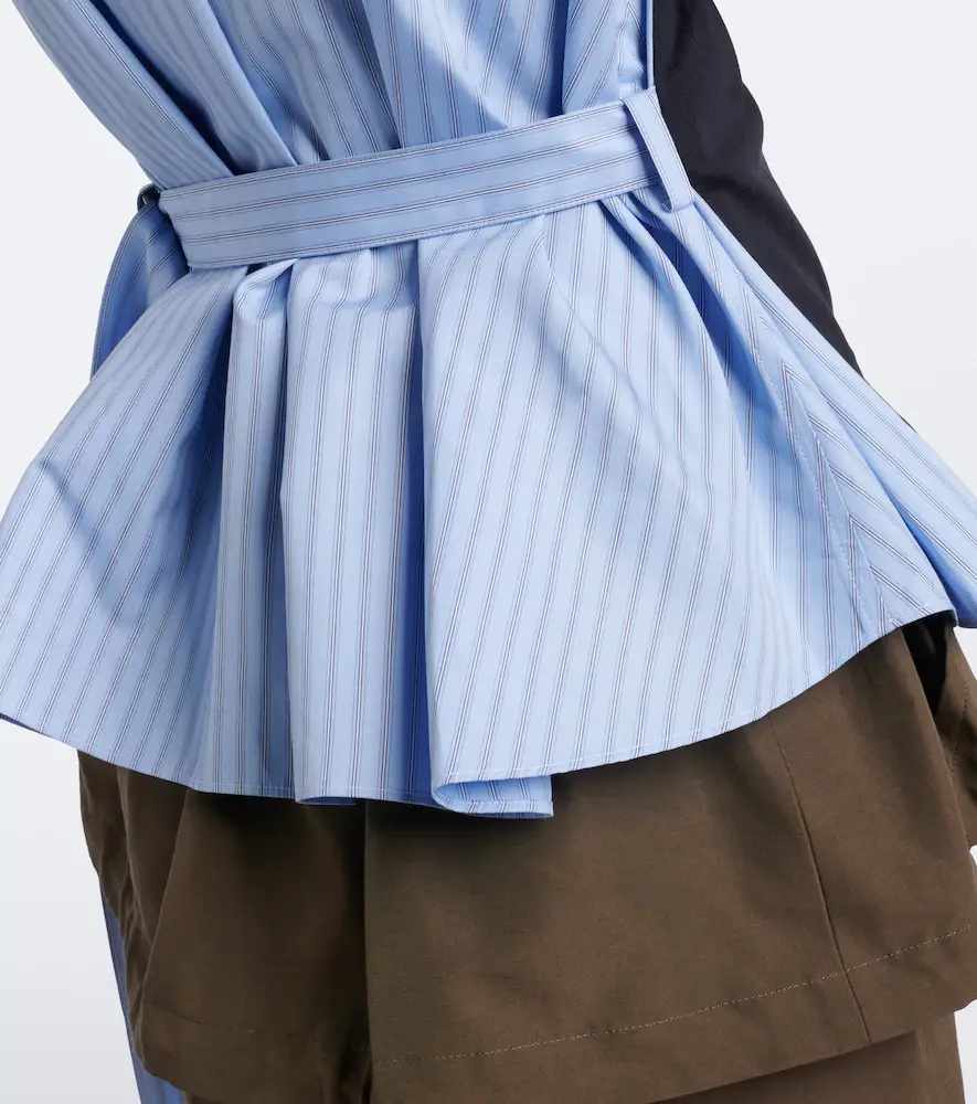Sacai Layered cotton jersey and poplin top | Thumbnail 6 Sacai Layered cotton jersey and poplin top | Thumbnail 6