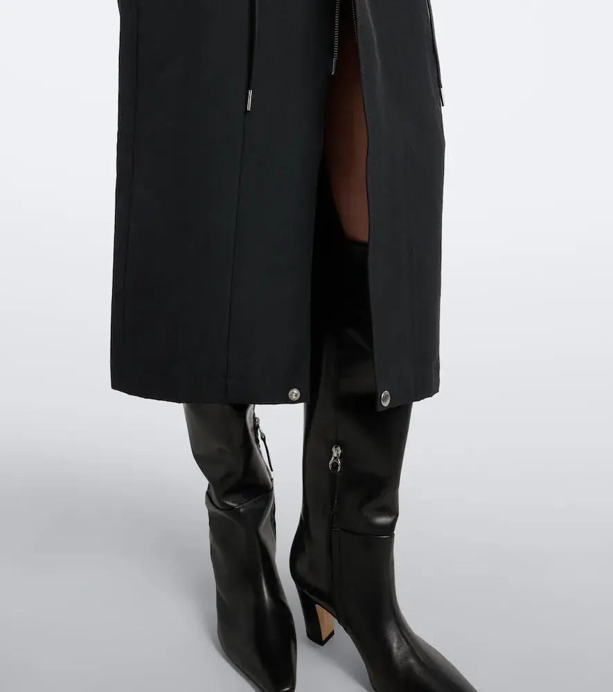 Sacai Cotton-blend zip-up midi skirt | Thumbnail 6 Sacai Cotton-blend zip-up midi skirt | Thumbnail 6