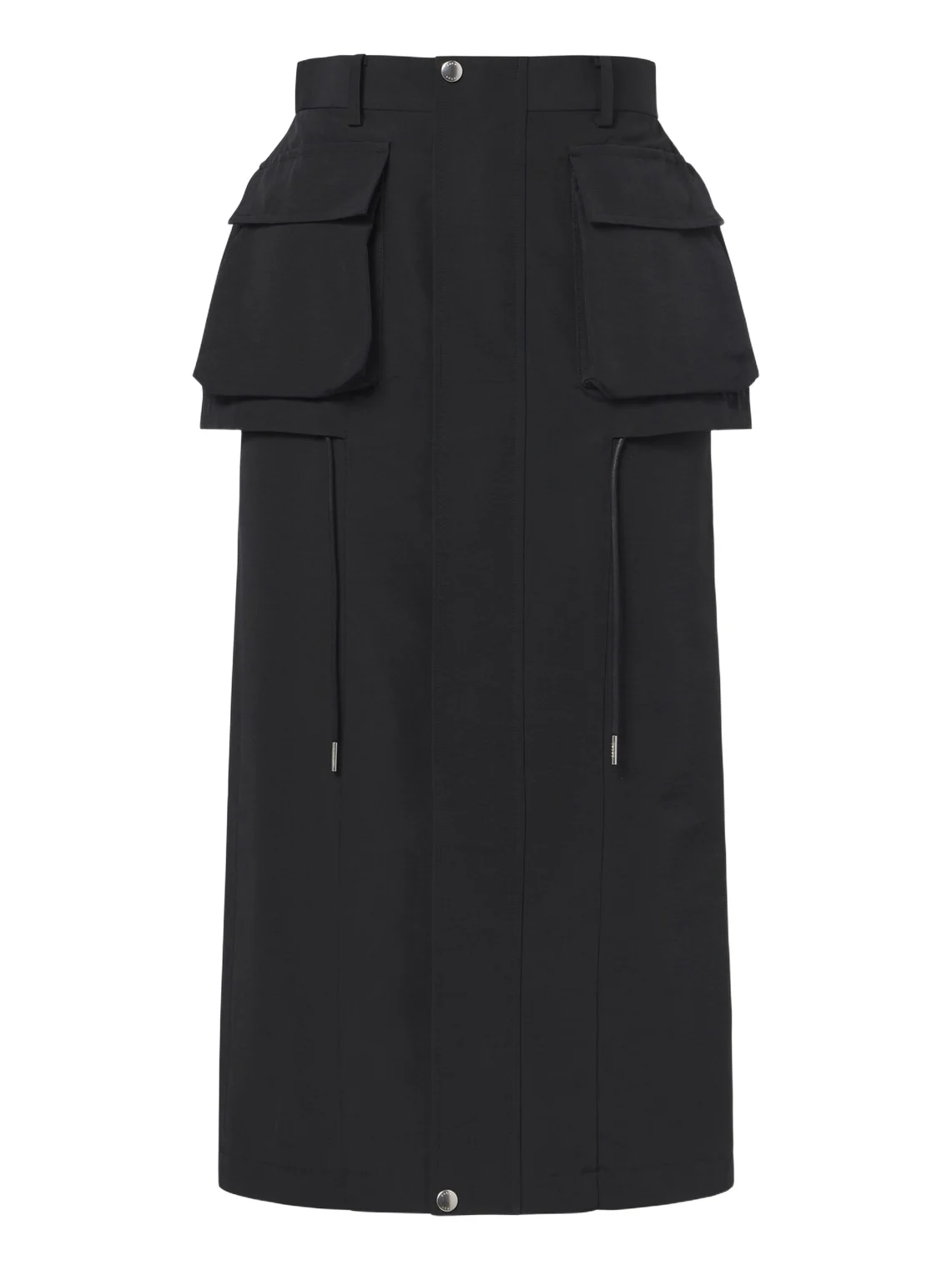 Sacai Cotton-blend zip-up midi skirt