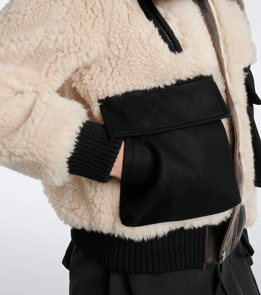 Sacai Paneled wool-blend blouson jacket | Thumbnail 2 Sacai Paneled wool-blend blouson jacket | Thumbnail 2