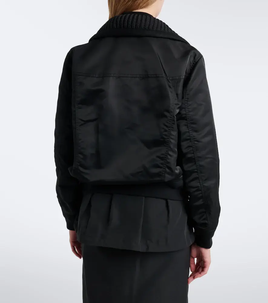 Sacai Wool-trimmed blouson jacket | Thumbnail 6 Sacai Wool-trimmed blouson jacket | Thumbnail 6