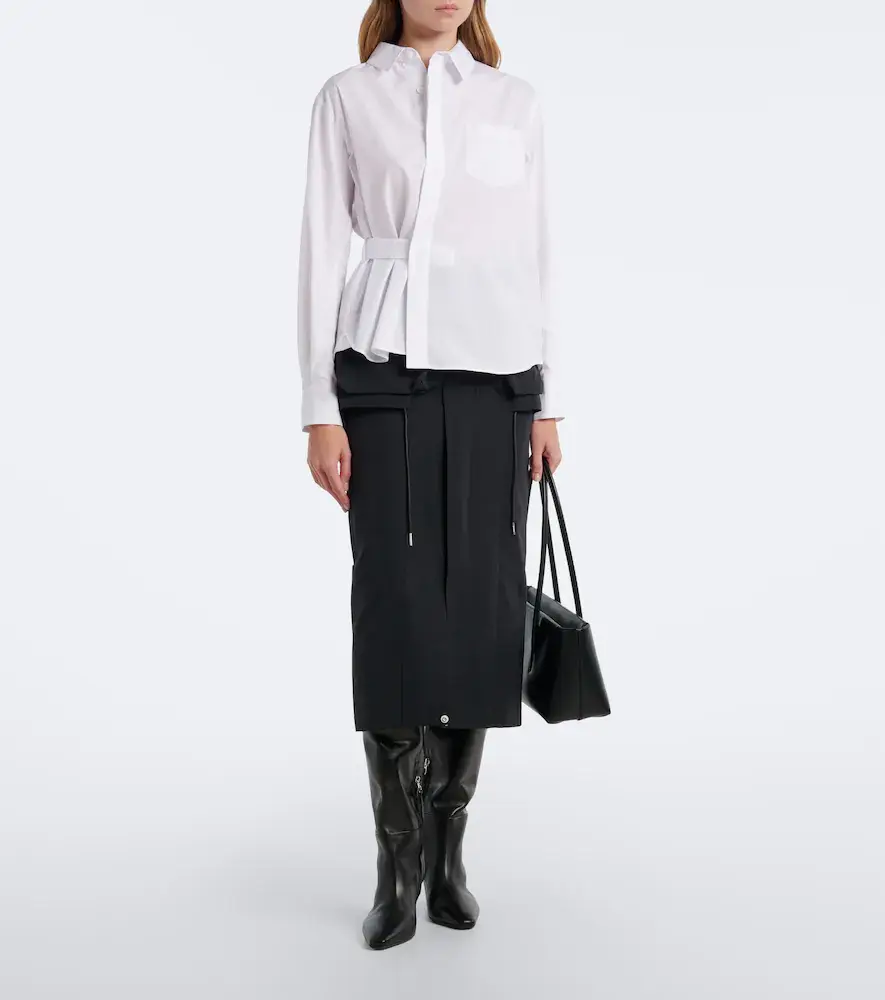 Sacai Cotton-blend poplin shirt | Thumbnail 4 Sacai Cotton-blend poplin shirt | Thumbnail 4