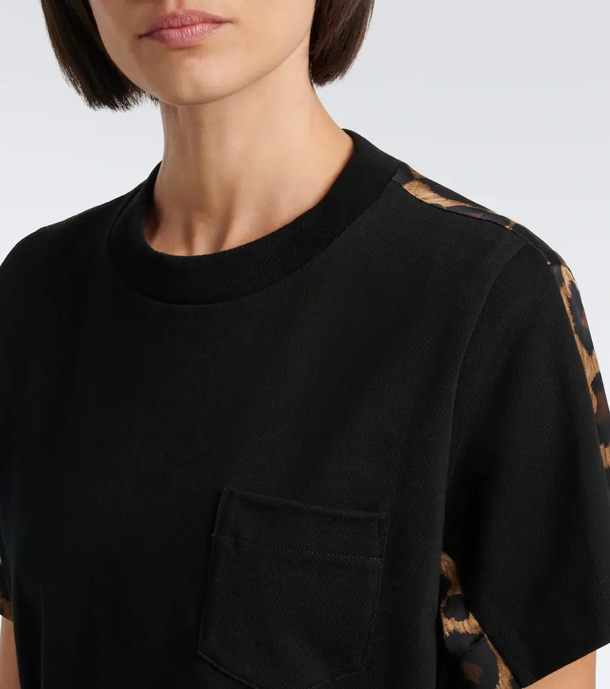 Sacai Leopard-print cotton jersey midi dress | Thumbnail 3 Sacai Leopard-print cotton jersey midi dress | Thumbnail 3
