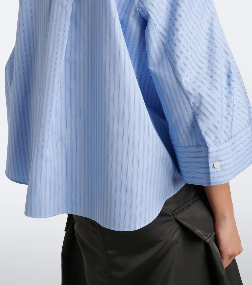 Sacai Striped cotton-blend poplin shirt | Thumbnail 3 Sacai Striped cotton-blend poplin shirt | Thumbnail 3