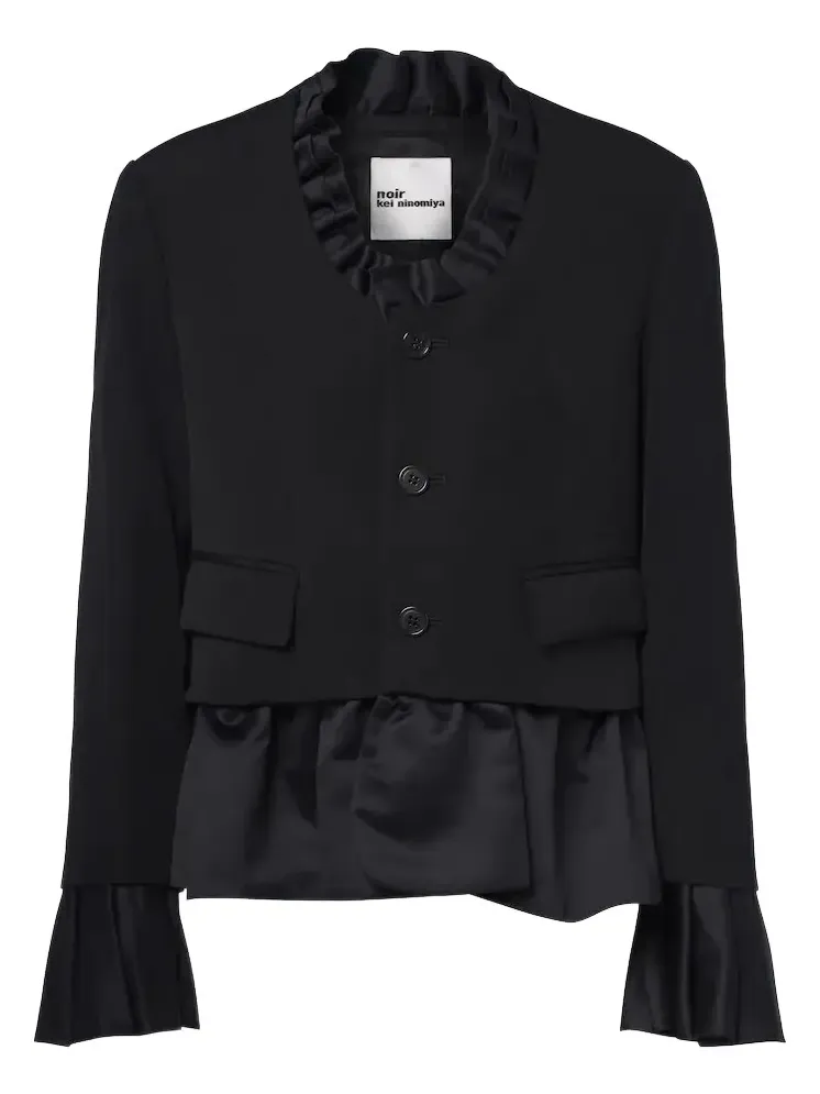 Ruffled peplum wool jacket Ruffled peplum wool jacket