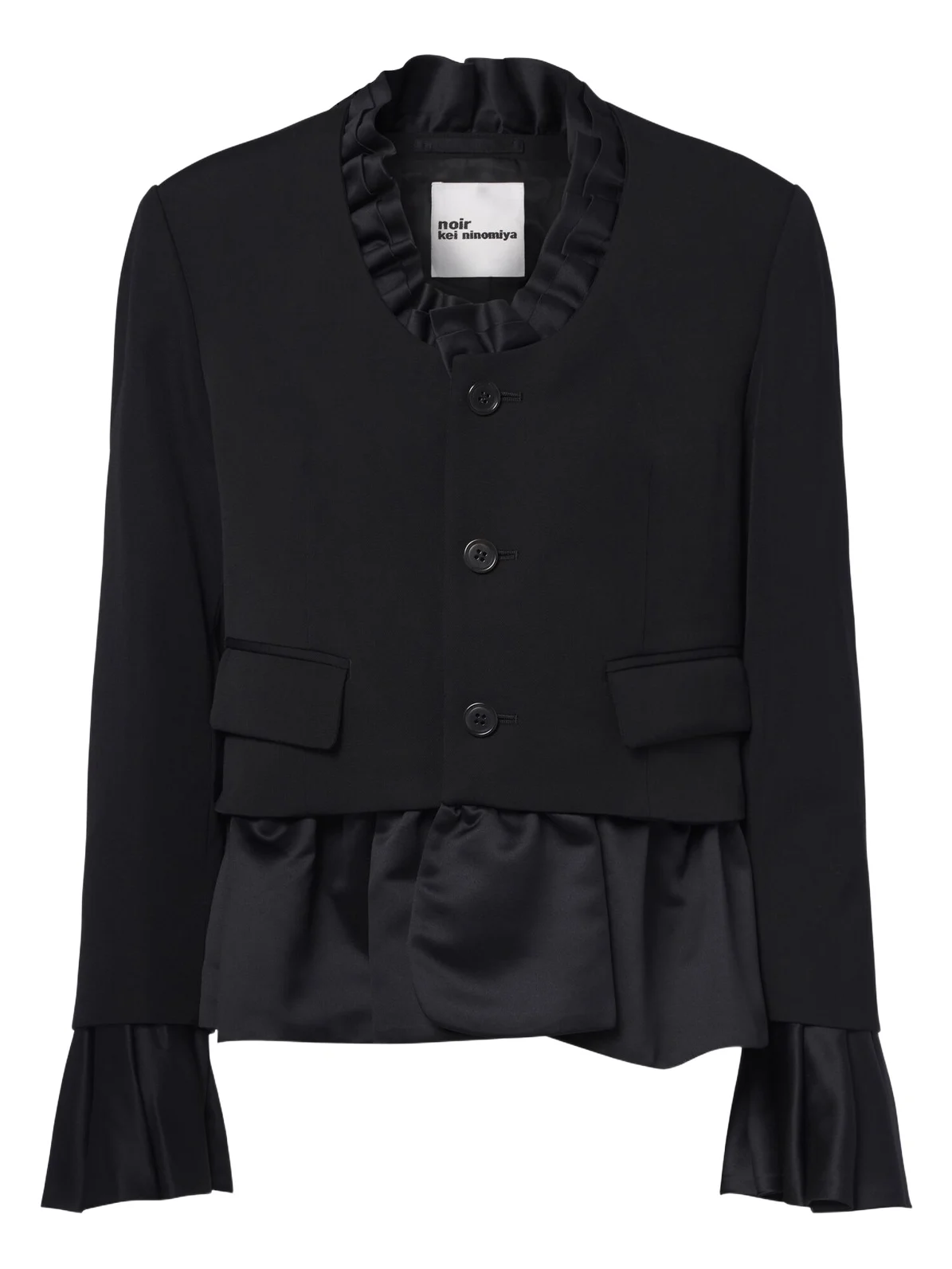 Ruffled peplum wool jacket Ruffled peplum wool jacket