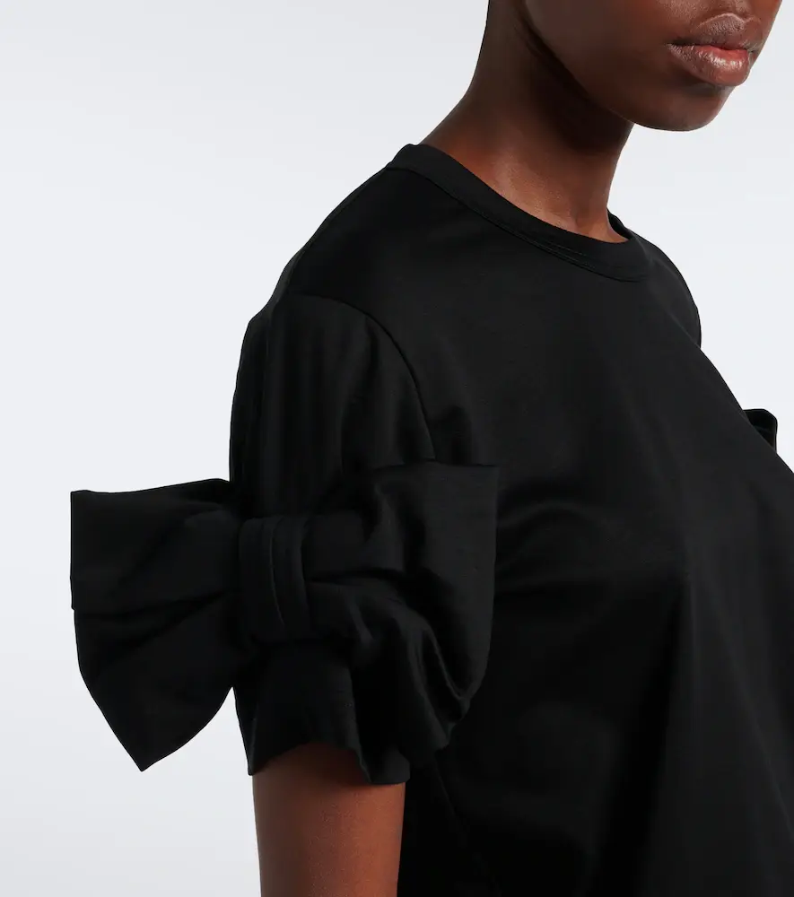 NOIR KEI NINOMIYA Bow-detail cotton jersey T-shirt | Thumbnail 3 NOIR KEI NINOMIYA Bow-detail cotton jersey T-shirt | Thumbnail 3