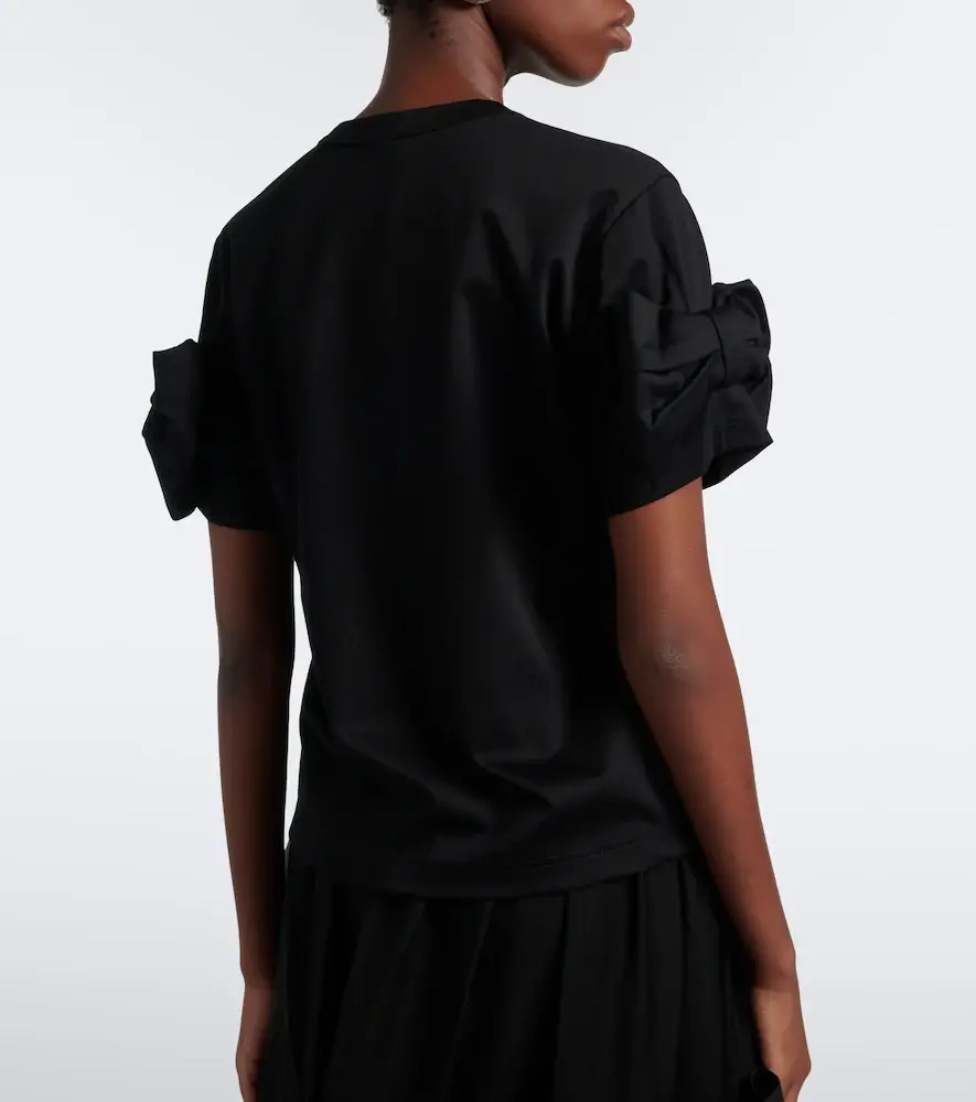 NOIR KEI NINOMIYA Bow-detail cotton jersey T-shirt | Thumbnail 4 NOIR KEI NINOMIYA Bow-detail cotton jersey T-shirt | Thumbnail 4