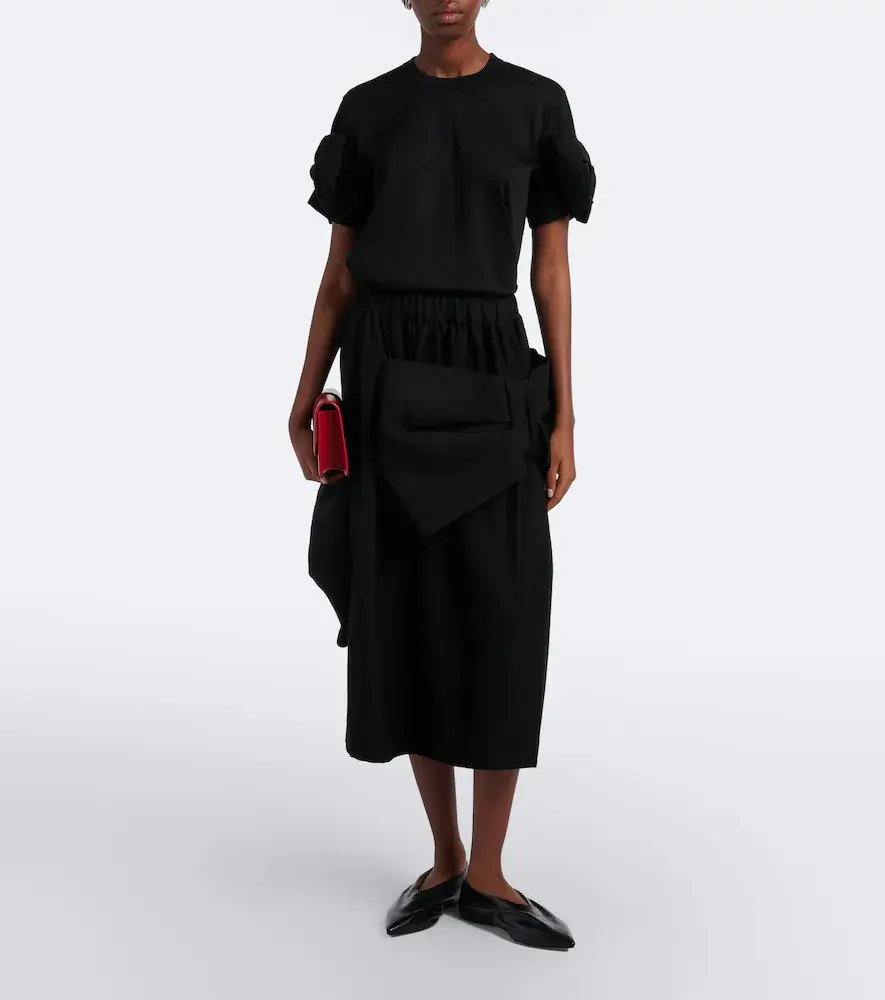 NOIR KEI NINOMIYA Bow-detail cotton jersey T-shirt | Thumbnail 5 NOIR KEI NINOMIYA Bow-detail cotton jersey T-shirt | Thumbnail 5