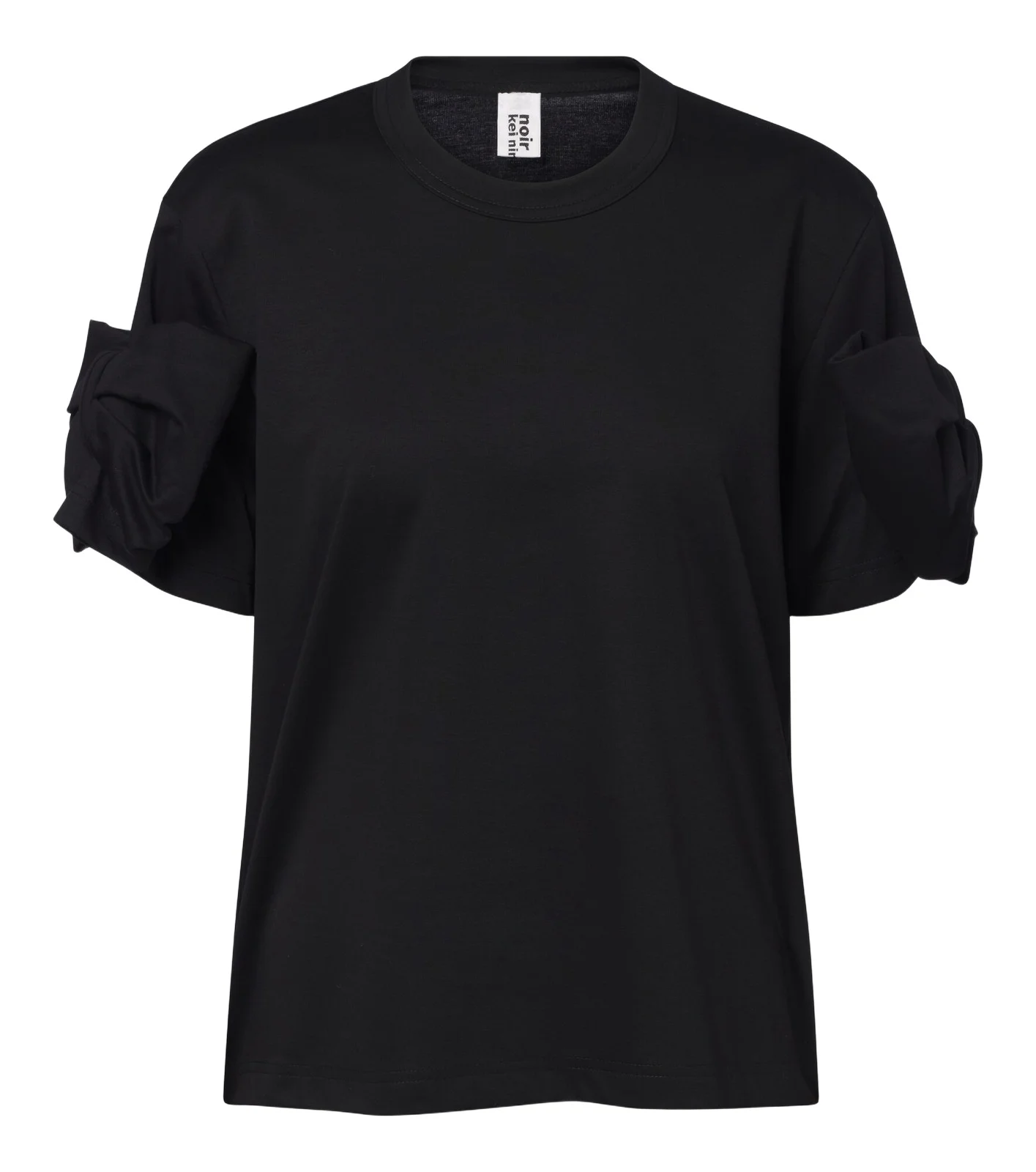 NOIR KEI NINOMIYA Bow-detail cotton jersey T-shirt