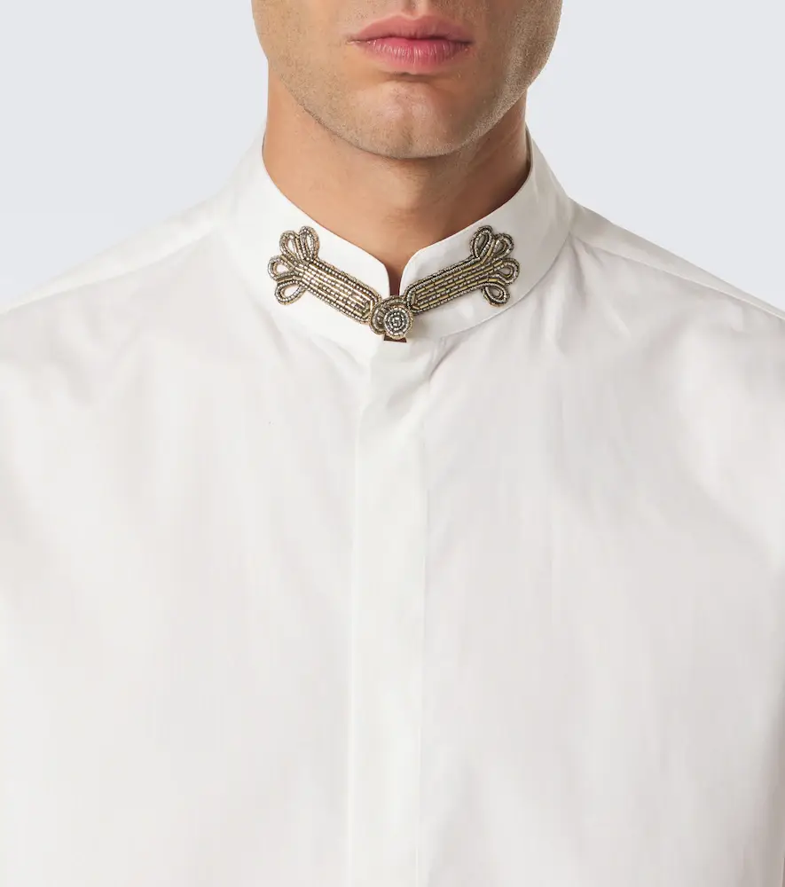 Valentino Garavani Embellished cotton poplin shirt | Thumbnail 2 Valentino Garavani Embellished cotton poplin shirt | Thumbnail 2