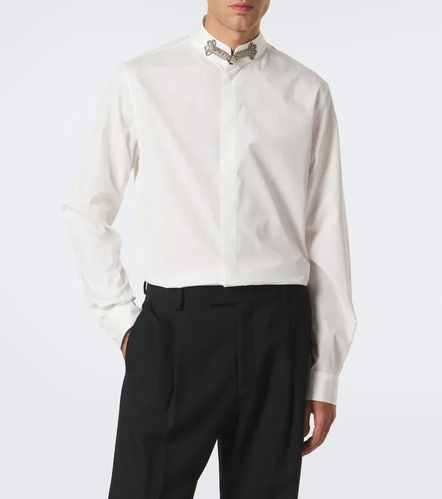 Valentino Garavani Embellished cotton poplin shirt | Thumbnail 3 Valentino Garavani Embellished cotton poplin shirt | Thumbnail 3