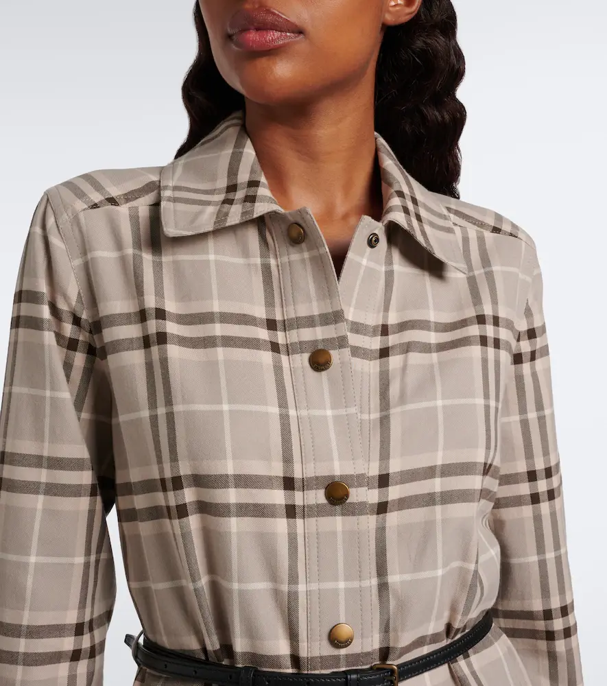 Burberry Check belted cotton shirt dress | Thumbnail 3 Burberry Check belted cotton shirt dress | Thumbnail 3