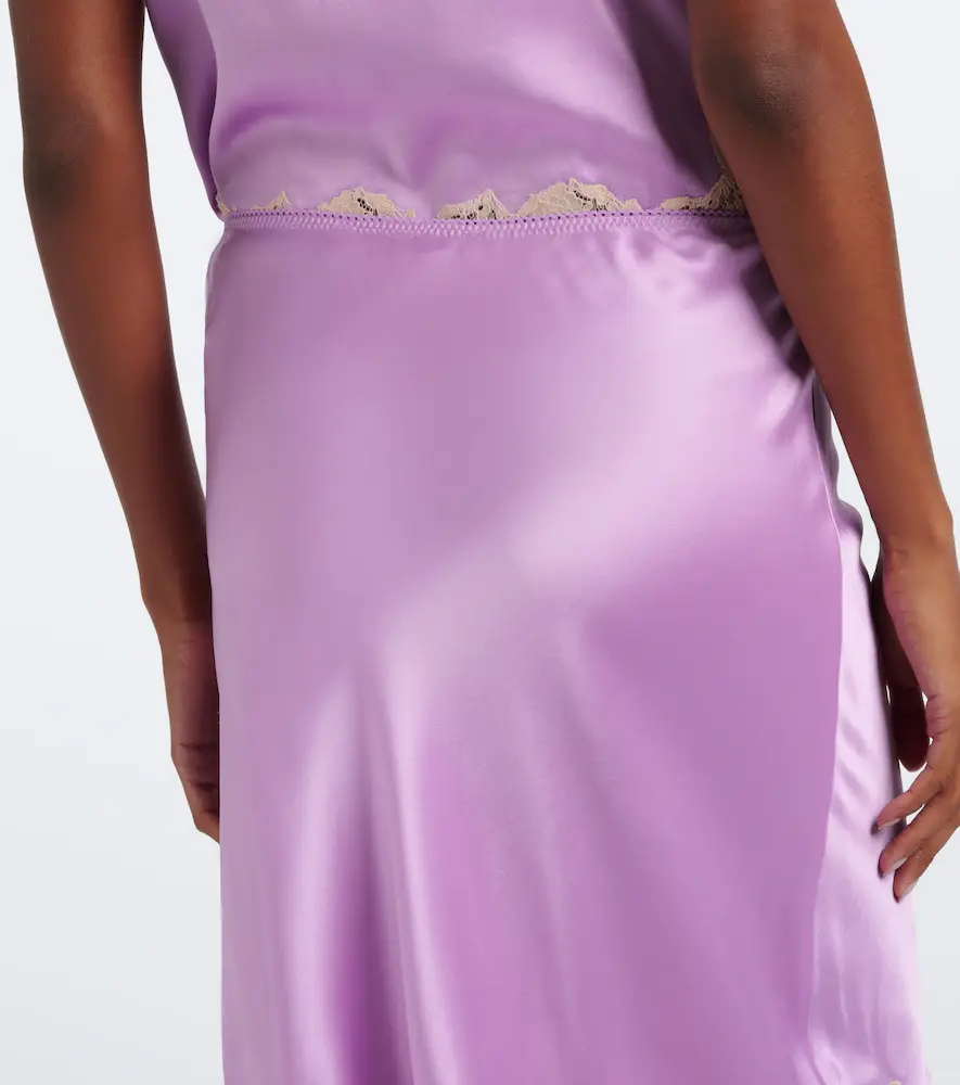 DÔEN Dôen Elowette lace-trimmed silk slip skirt | Thumbnail 2 DÔEN Dôen Elowette lace-trimmed silk slip skirt | Thumbnail 2