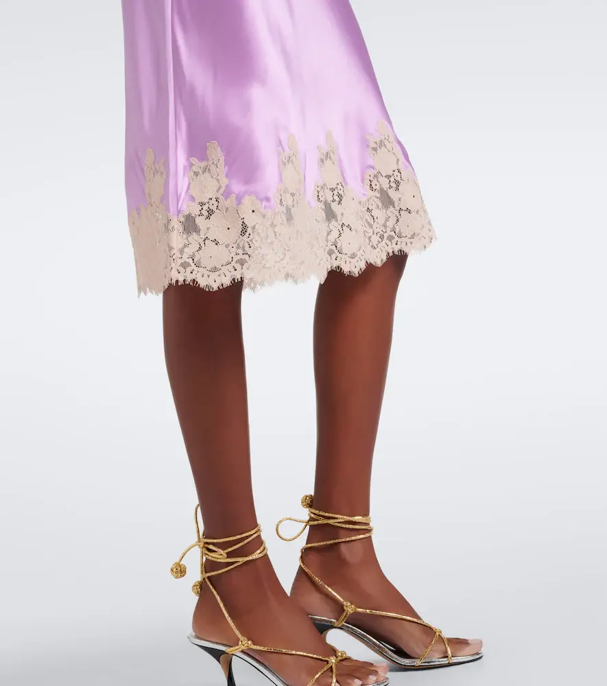 DÔEN Dôen Elowette lace-trimmed silk slip skirt | Thumbnail 4 DÔEN Dôen Elowette lace-trimmed silk slip skirt | Thumbnail 4