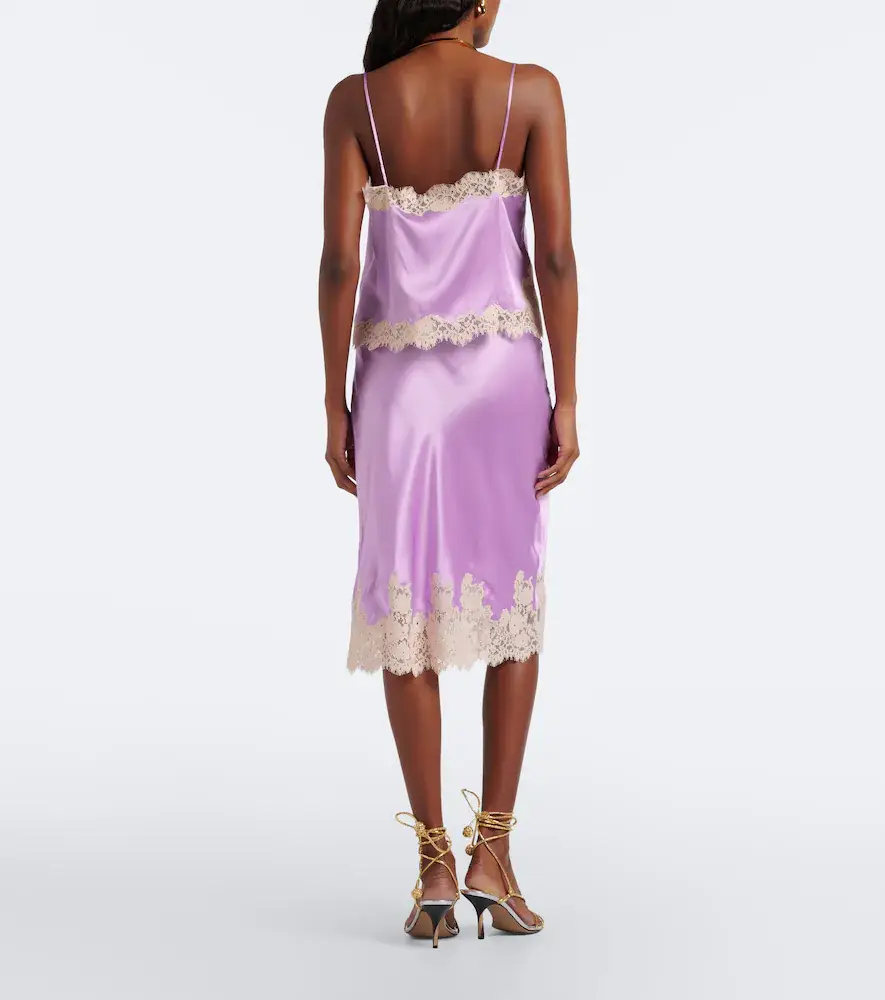 DÔEN Dôen Elowette lace-trimmed silk slip skirt | Thumbnail 6 DÔEN Dôen Elowette lace-trimmed silk slip skirt | Thumbnail 6
