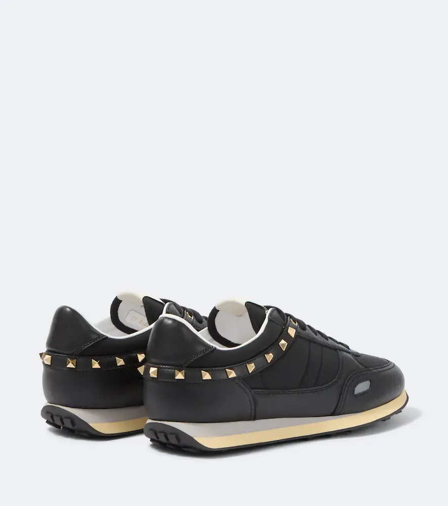Valentino Garavani Stud Up leather-trimmed sneakers | Thumbnail 4