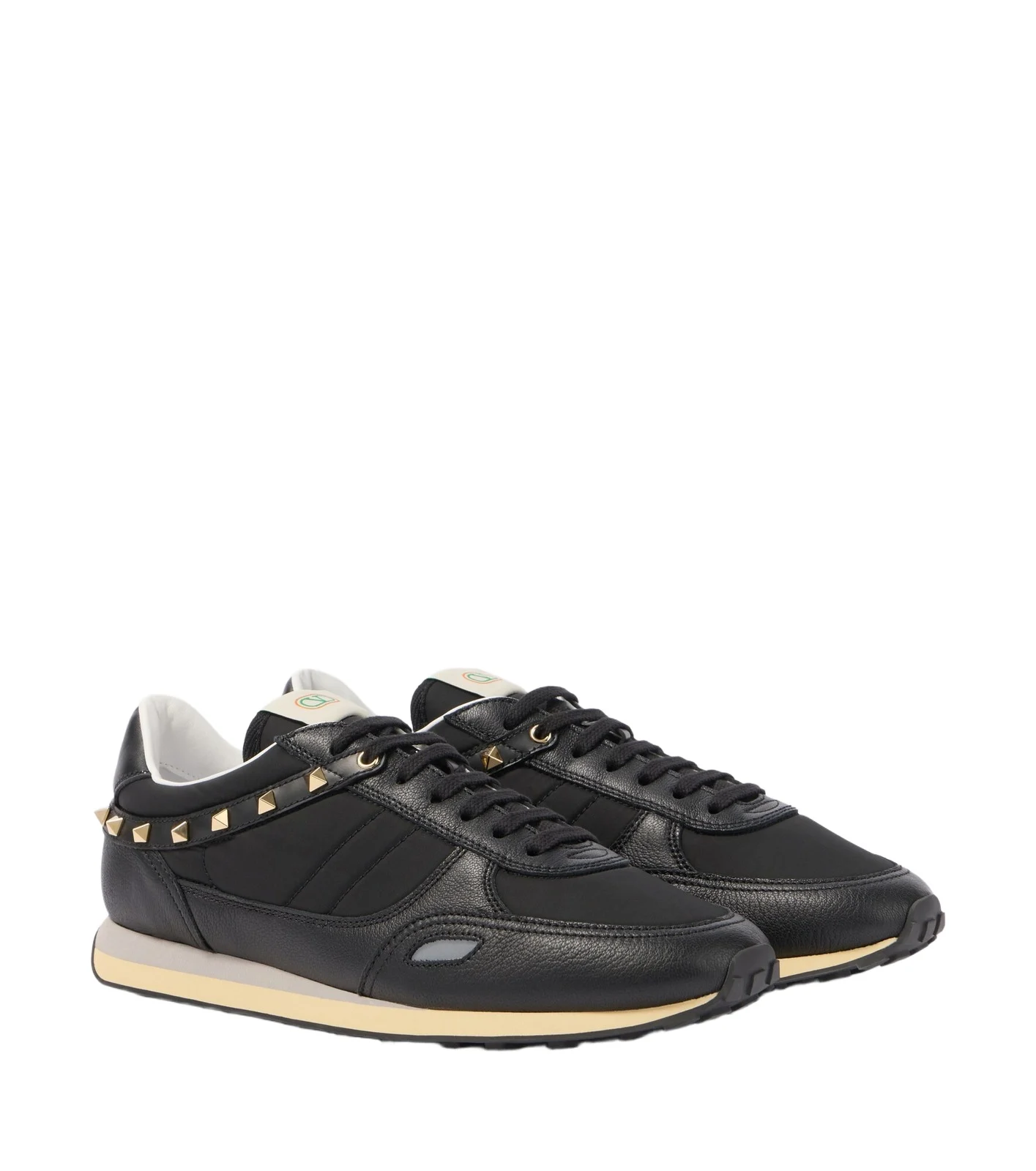 Valentino Garavani Stud Up leather-trimmed sneakers