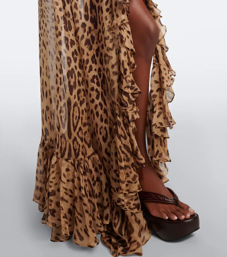 Xu Zhi Leopard-print ruffed silk maxi skirt | Thumbnail 3 Xu Zhi Leopard-print ruffed silk maxi skirt | Thumbnail 3