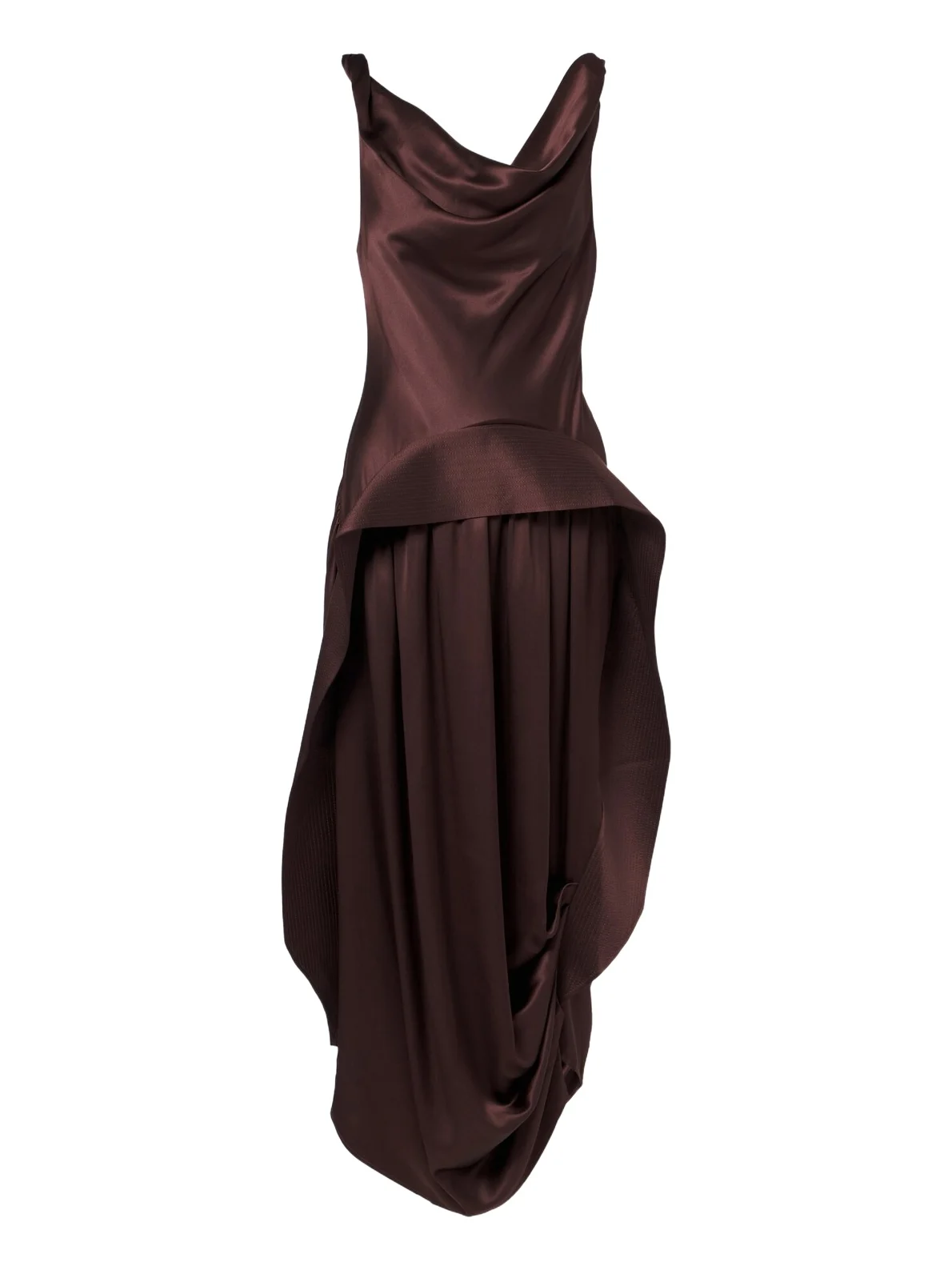 Asymmetric silk satin midi dress Asymmetric silk satin midi dress
