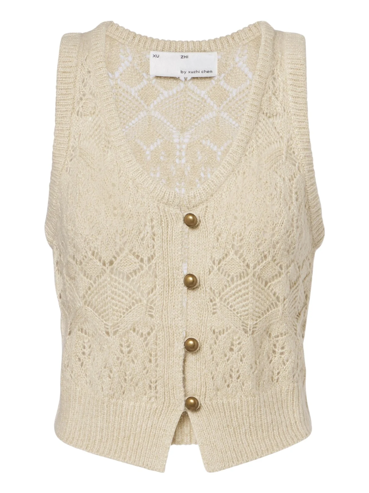 Open-knit sweater vest Open-knit sweater vest