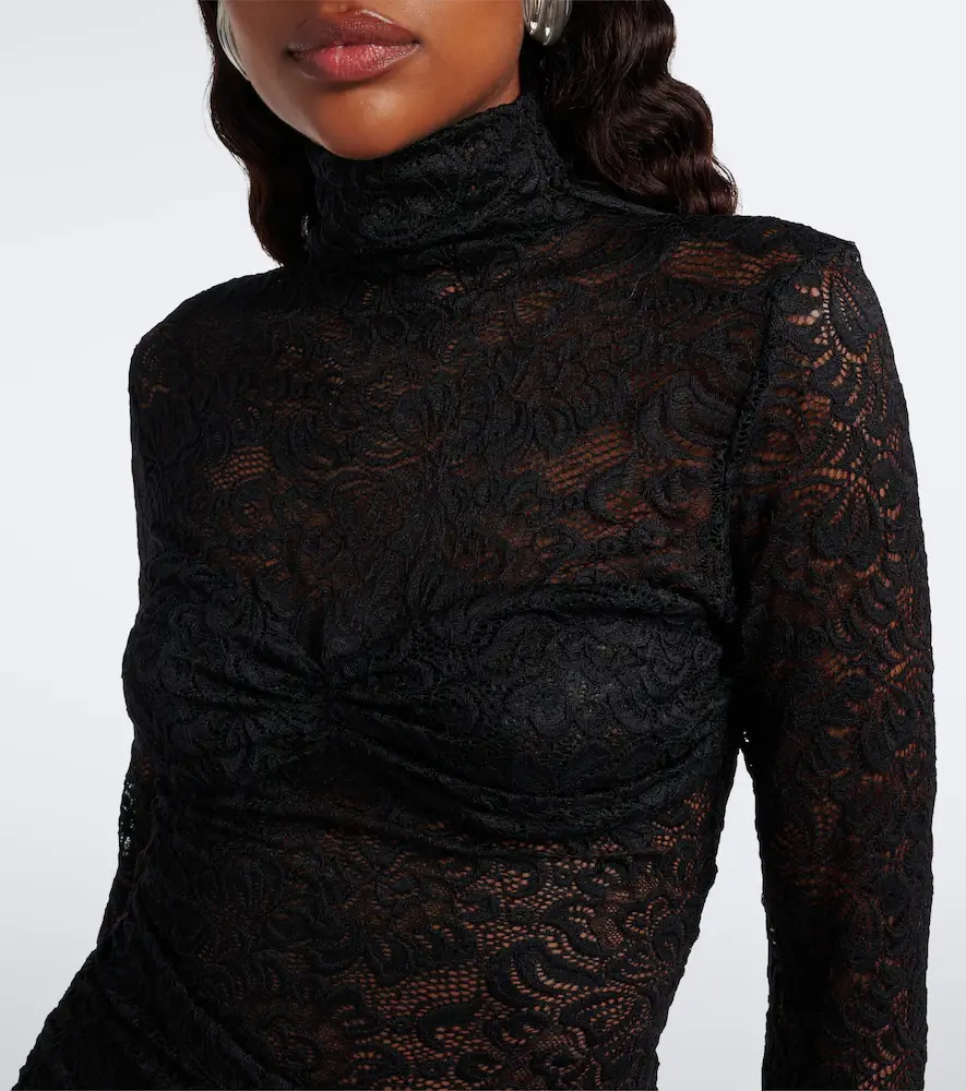 Bananhot Francisca ruched lace minidress | Thumbnail 5