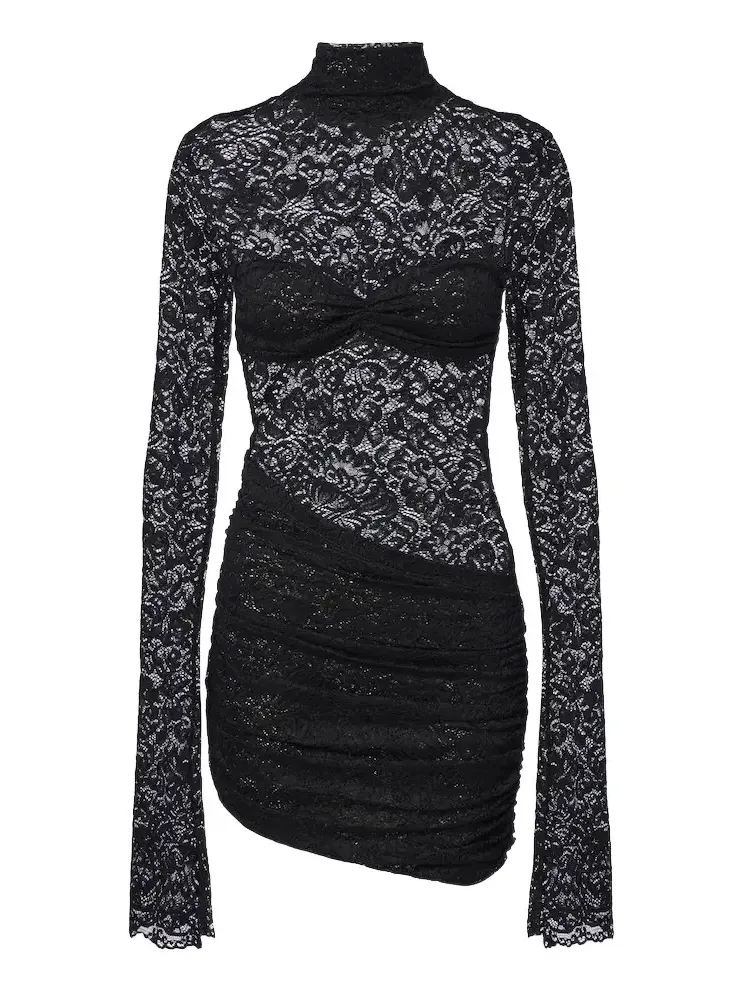 Francisca ruched lace minidress