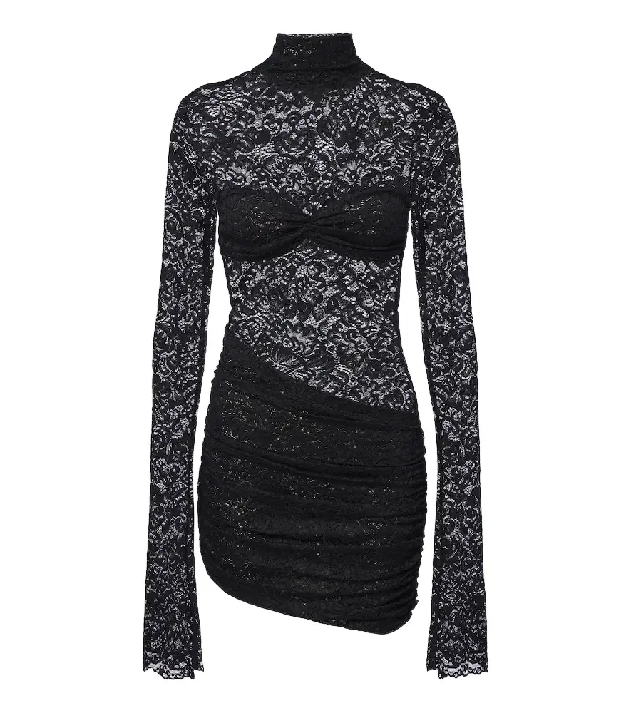 Bananhot Francisca ruched lace minidress